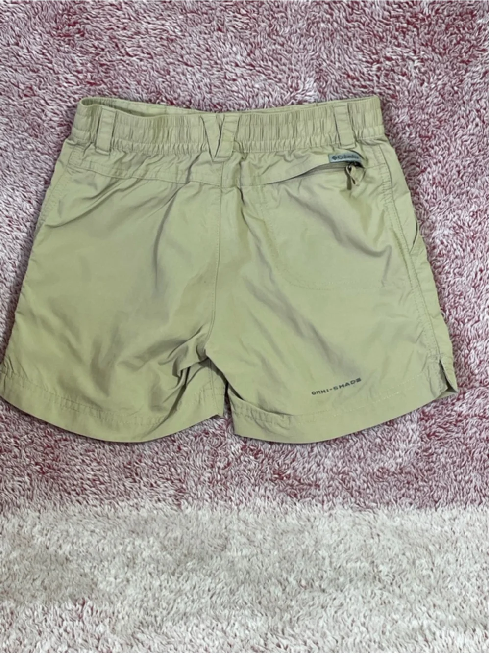 Boys Columbia Khaki Omni-Shade Shorts S 7/8